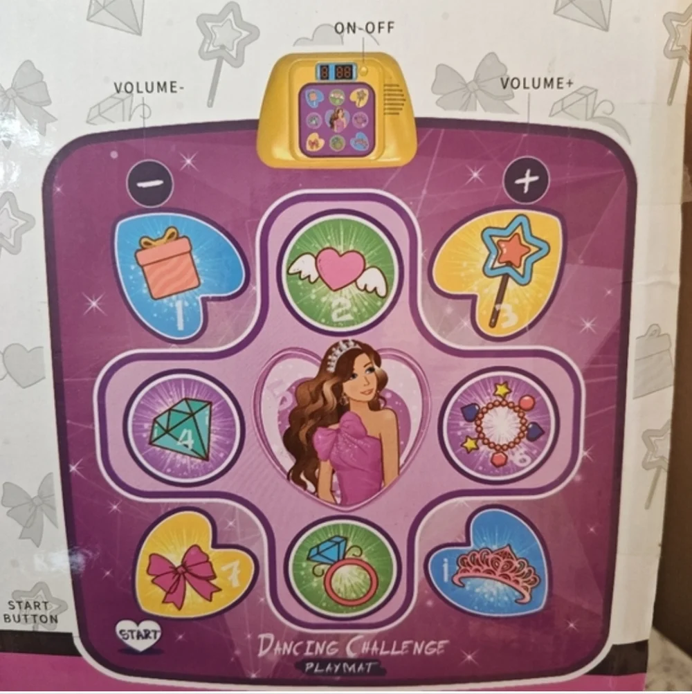 Princess Dancing Challenge Playmat - LED Musical Dance Pad for Kids